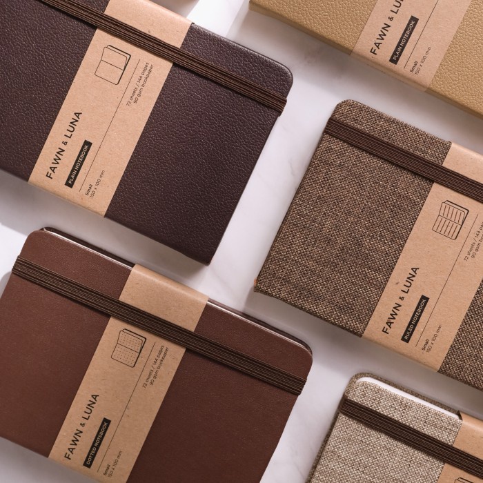 

HJK A5 Notebook - Plain / Dotted Paper - Abbey Brown Fabric
