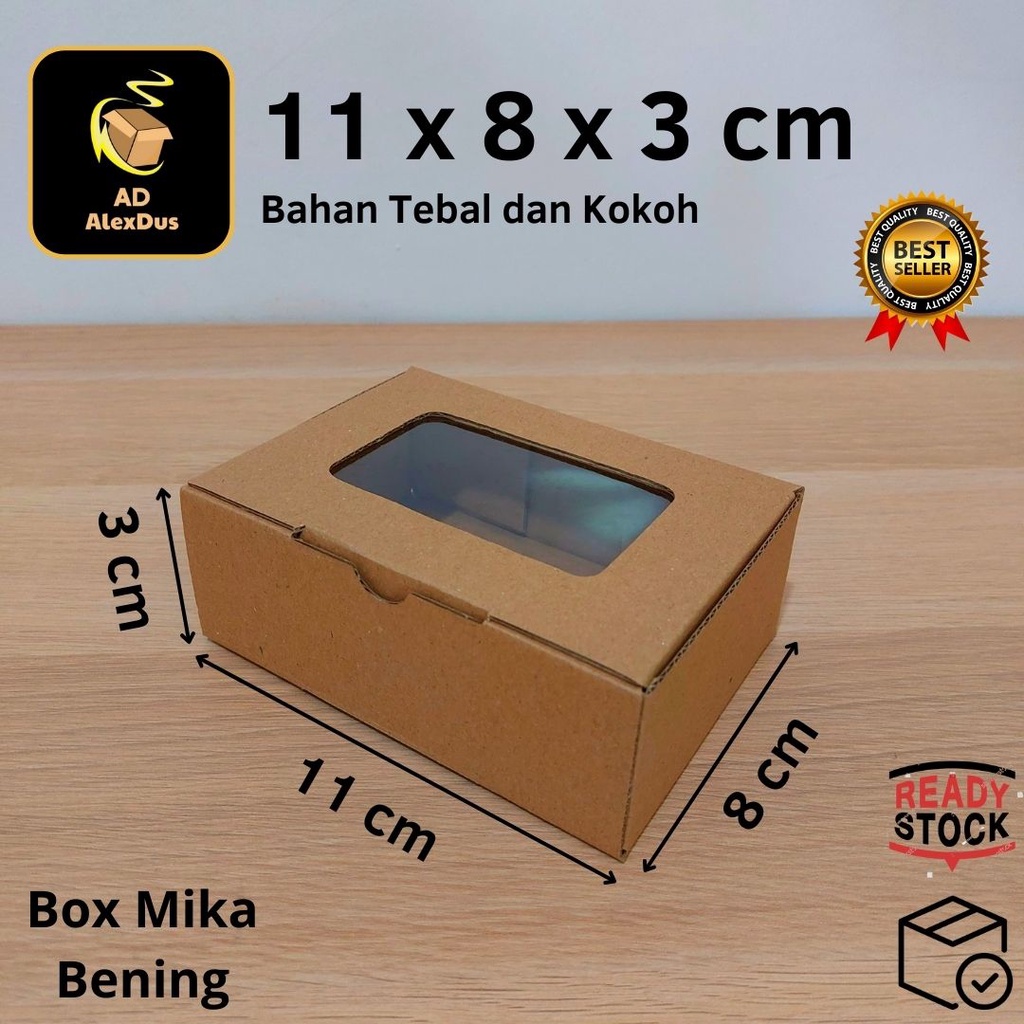 

Kardus Mika 11 x 8 x 3 cm Model Diecut | Kotak Box Dus Hampers Kue Snack Parcel