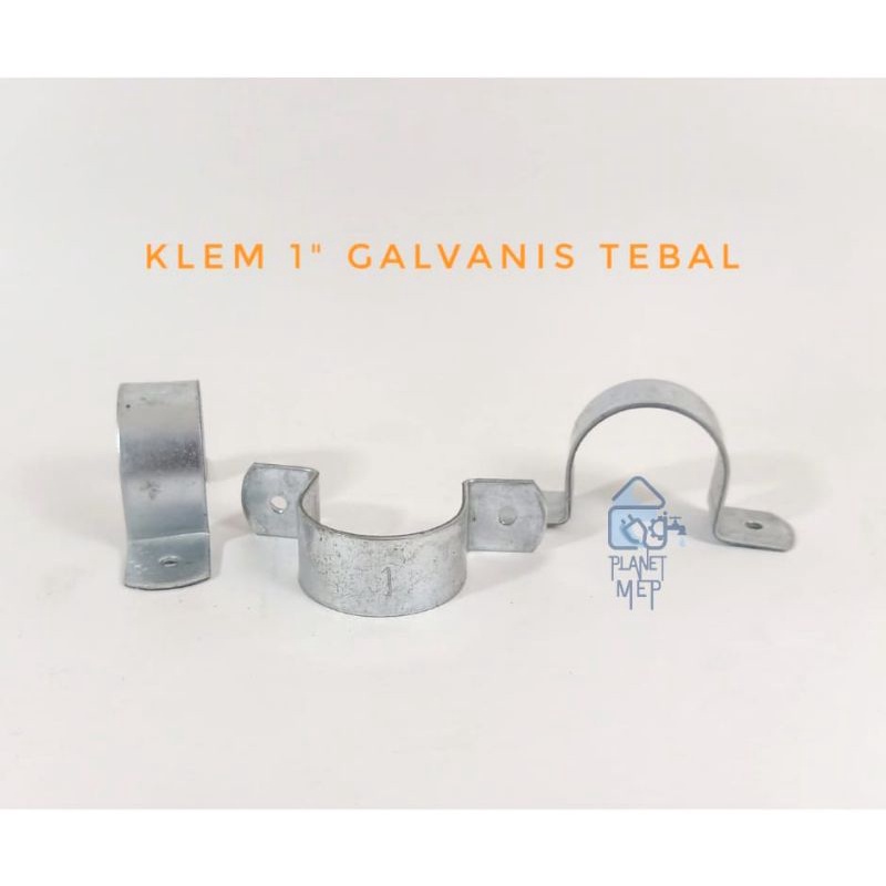Klem Pipa 1" Tebal Galvanis