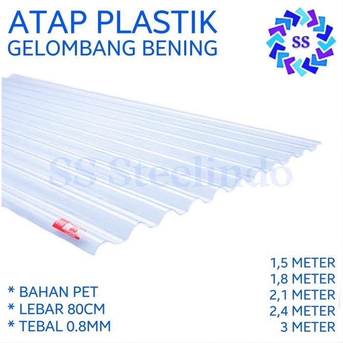 ATAP ASBES / GELOMBANG PLASTIK BENING TEBAL (PET 08)