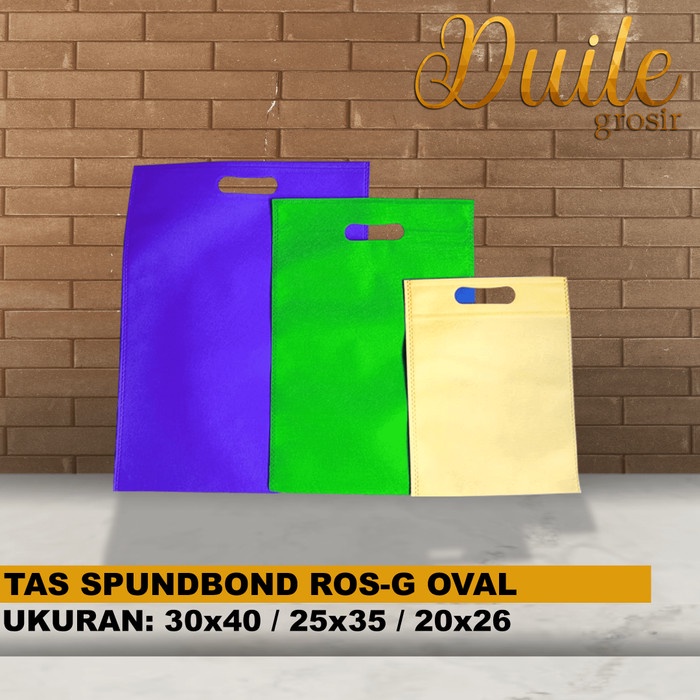 

pernakpernik- Tas Spunbond Oval / Goodie bag / Ukuran 30x40 (1 Kodi)