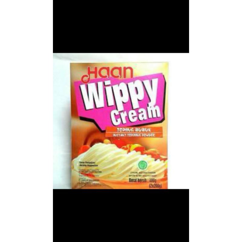

HJ Wippy cream / whipping / whipped Cream bubuk Haan 400 gram
