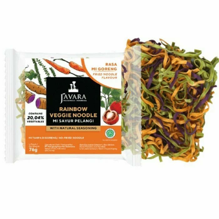 

(Good) Ready Stok - Mie Sehat Javara Rainbow Veggie Noodle 76gr / Mie Sayur