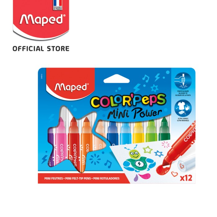 

MAPED SPIDOL FELT TIPS MINI POWER JUMBO SET 12 - CARDBOARD