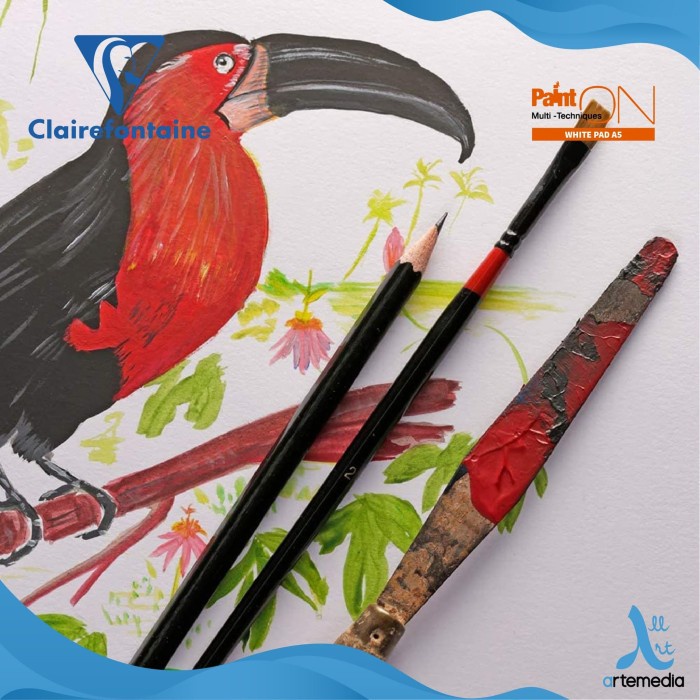 

BUKU SKETSA CLAIREFONTAINE PAINT ON A5 WHITE PAPER MULTI TECHNIQUE PAD