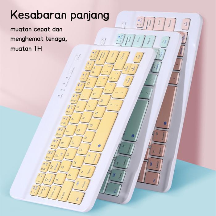 Keyboard Mouse Set Tablet Bluetooth Nirkabel Berwarna Laptop keyboard mouse gaming wireless