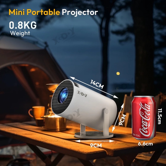 Project - XGODY GIMBAL3 Mini Proyektor Android Bluetooth Wifi Portabel Mini LCD Support 4K Outdoor