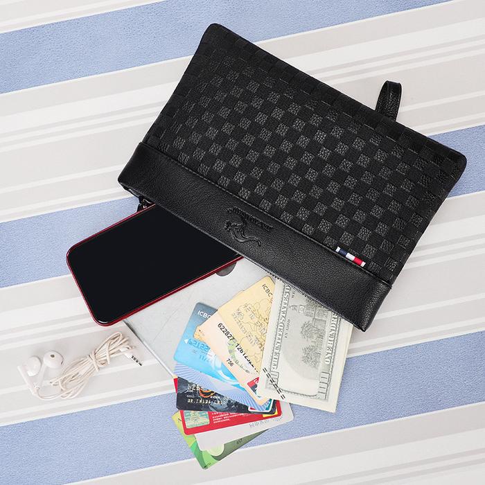 PROMO_ Tas Tangan Clutch Pria Cowok Dompet Tangan Dompet Besar Tipis Serbaguna Import Bahan Kulit PU