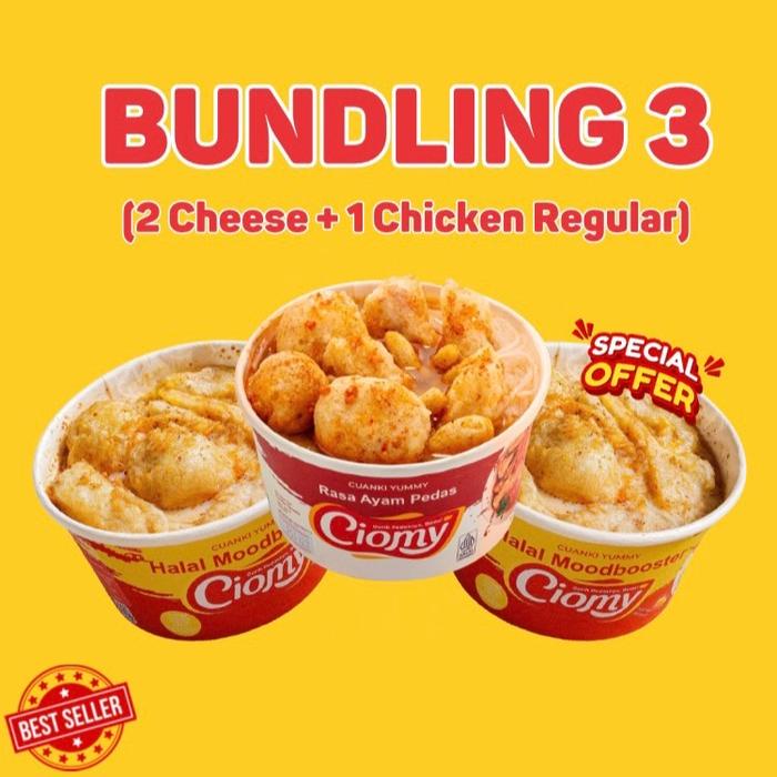 

..... Ciomy - Hemat Bundling 3 (2 Cheese + Spicy) Cup Regular