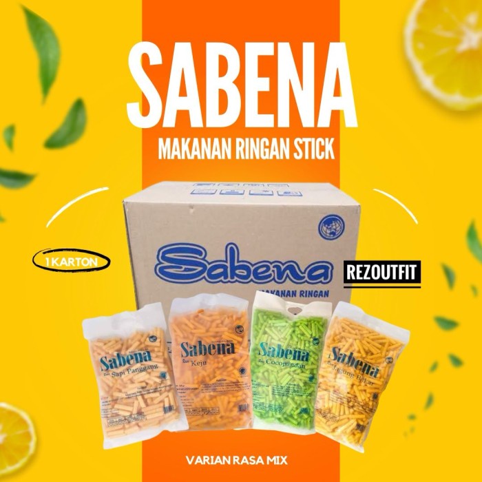 

..... Snack Sabena 1 Dus Isi 5 Pcs / Cemilan Sabena Stik