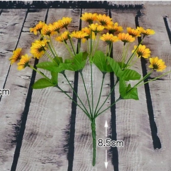 BUNGA MATAHARI KECIL BUNGA PLASTIK ARTIFICIAL DEKORASI BUNGA HIAS