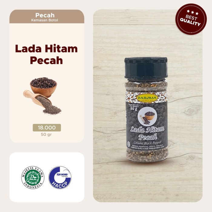 

(Best) Lada Hitam Pecah / Ground Black Pepper 50g - Baroma Bumbu Rempah