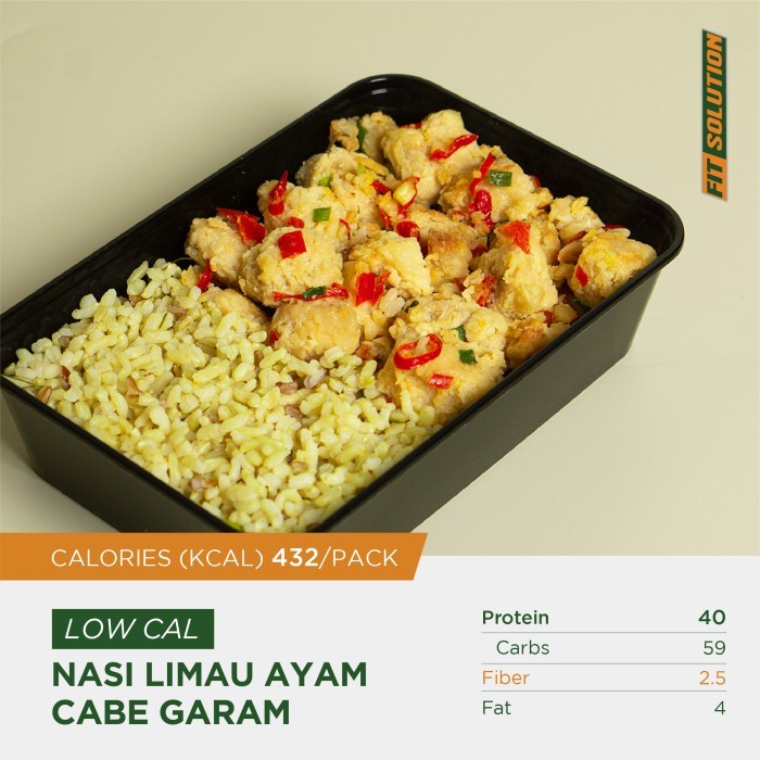 

(Good) Low Cal Nasi Limau Ayam Cabe Garam Prep Meal Healthy Catering High Protein Diet