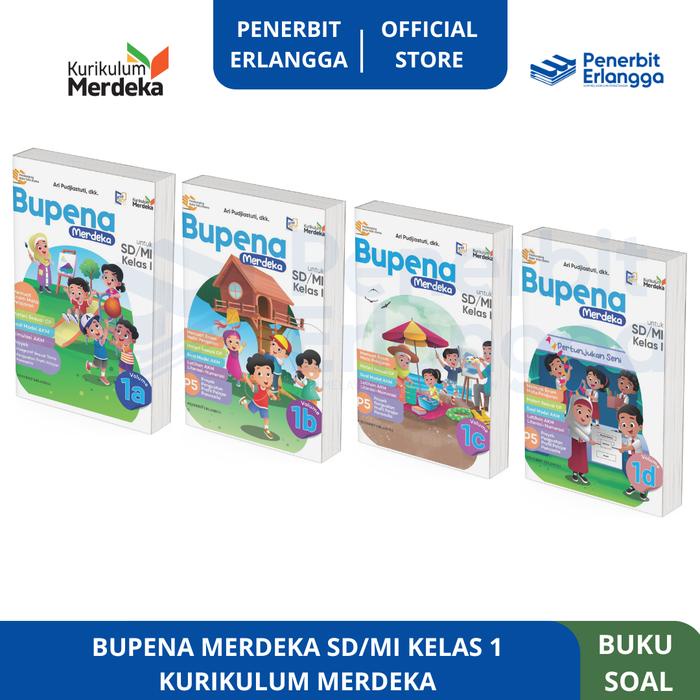 

terbaru !!! [erlangga official] bupena merdeka sd/mi kelas 1a 1b 1c 1d kurikulum merdeka ready