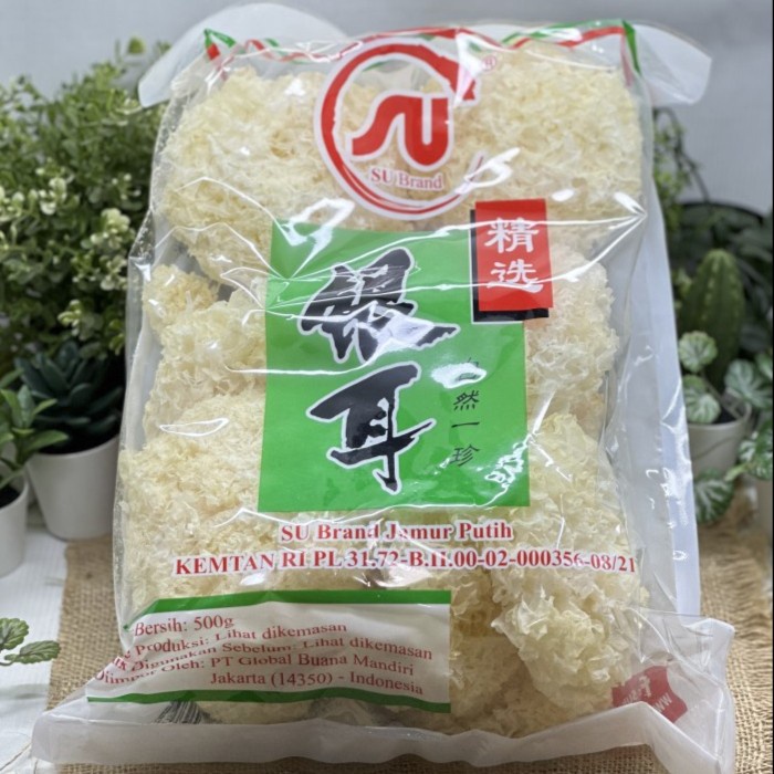 

Jamur Putih Salju / Jamur Es / White Fungus / Pek Boni 500 Gram