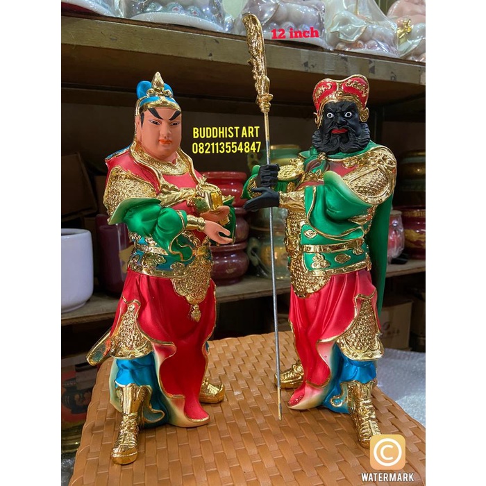 Pengawal/Pendamping Dewa Kwan Kong Guan Ping Dan Zhou Chang 12 Inch