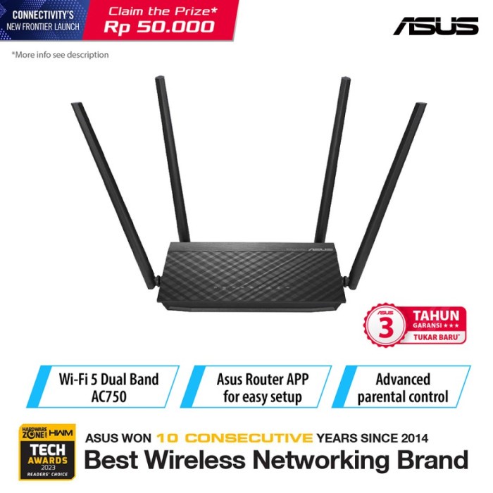 BISA GOSEND ROUTER ASUS RT-AC750L DUAL BAND AC750 WIFI ROUTER