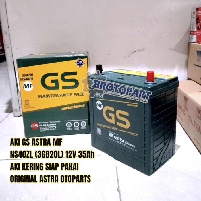 Aki Mobil Honda Brv New City Accu Kering Gs Astra Ns40Zl Mf 35Ah