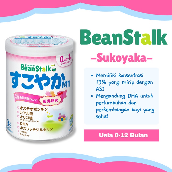 

Susu Formula Jepang Beanstalk Sukoyaka (0-12Mth+)