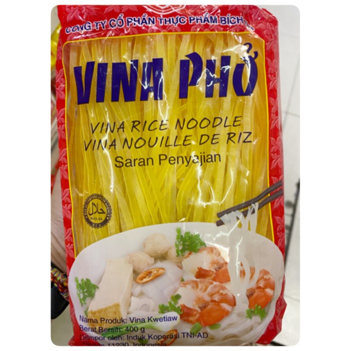 Vina Pho Vietnam Rice Noodle / Kuetiaw Vina Pho Vietnam 400 Gram