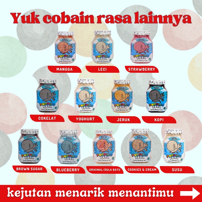 

Popping Boba Rasa Brown Sugar 500 gram Topping Minuman