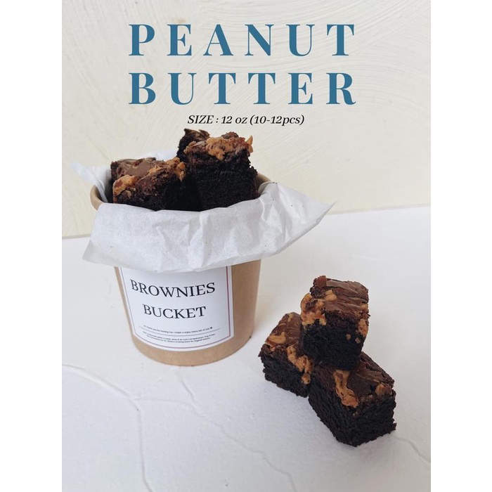 

Brownies Panggang Bucket a Cake a Day 12oz PEANUT BUTTER