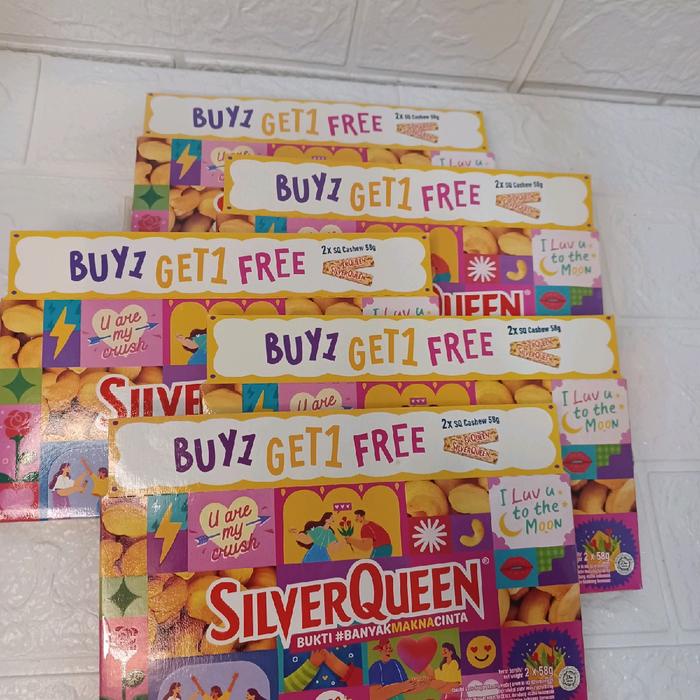 

10 PCS SILVERQUEEN 55g kemasan limited edition rasa cashew