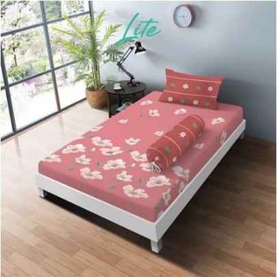 SPREI KINTAKUN LITE UK.120X200 SINGLE BED MOTIF MINIMALIS BUNGA MURAH