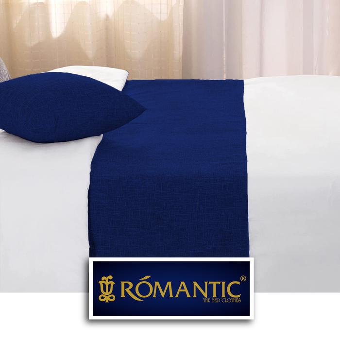 Terbaru Bed Runner / Selendang Kasur Navy By Romantic Standard Hotel Minimalis Best Quality