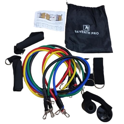Alat Olahraga Tali Karet Resistance Band Full Set Fitness Gym