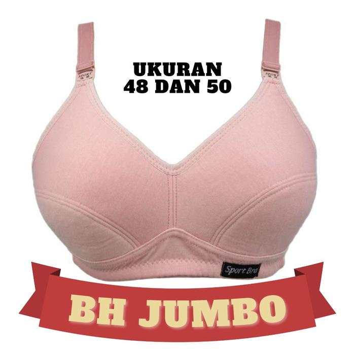 ( 4 Pcs ) Bh Sport Jumbo Ukuran 48 Dan 50 - Bh Tanpa Busa Tanpa Kawat - Sport Bra Big Size Produk