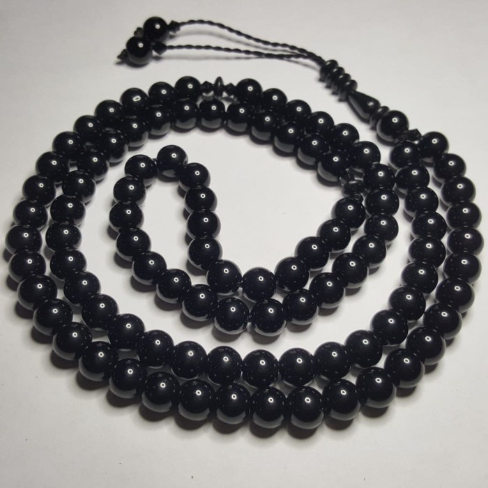 PROMO KALUNG BATU BLACK ONYX ASLI TASBIH BLACK ONYX ASLI