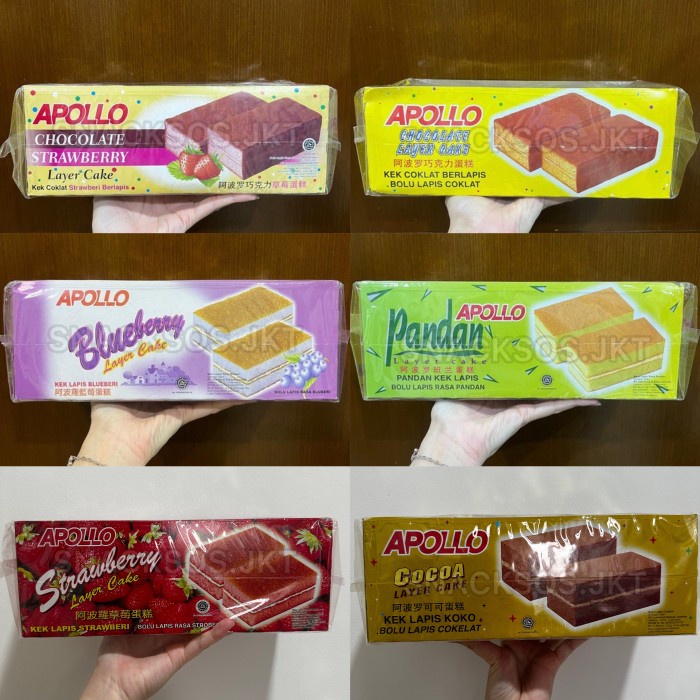 

APOLLO LAYER CAKE CHOCOLATE / STRAWBERRY / PANDAN / BLUEBERRY - BOLU