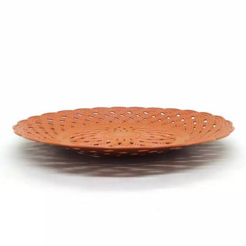 Piring Rotan Anyam Plastik Lusinan