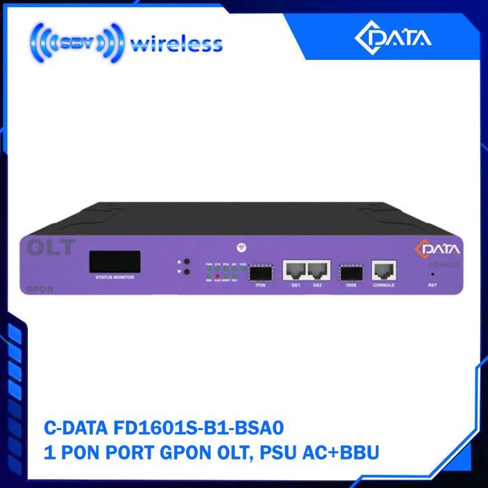 C-Data Fd1601S-B1 Gpon Olt 1Pon 2Ge 1 Sfp+ Cdata Fd1601 Uplink 2Xge 1Sfp+
