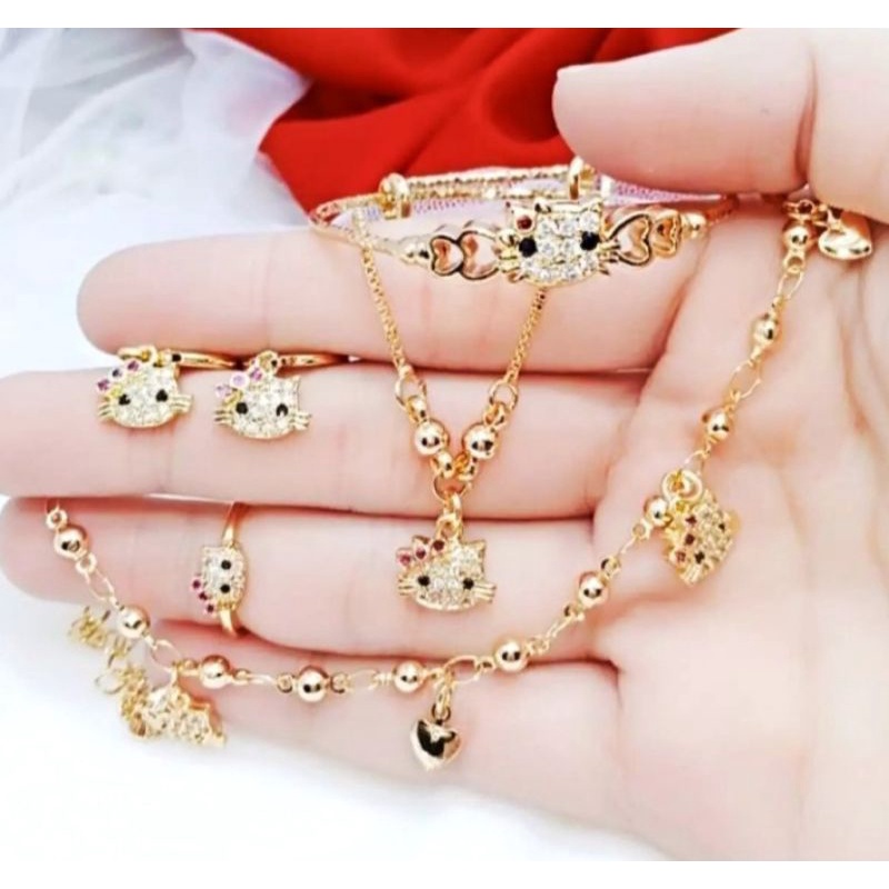 accDKI- set perhiasan anak, set A2. set perhiasan titanium asli anti luntur anti karat,1 set