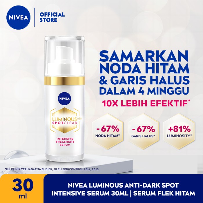 ACBEAUTY- NIVEA Luminous Anti-Dark Spot Intensive Serum 30ml Serum Flek Hitam -yuk c.o