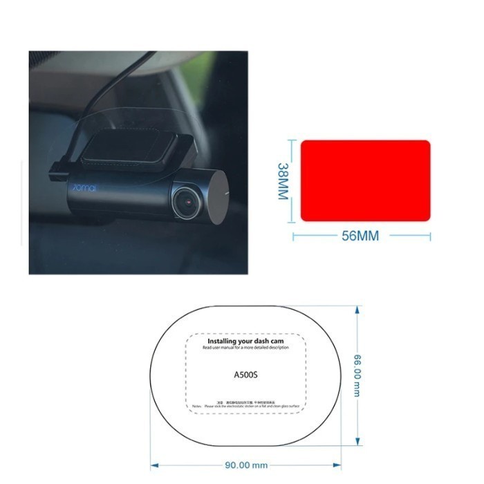 Tahan Lama 70Mai Dashcam Electrostatic Stiker For 70Mai & Ddpai Original