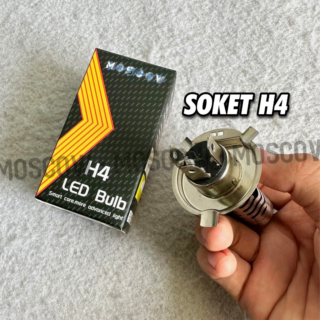 Premium Lampu Led H4 Laser Ac / Dc Putih Kuning 12-80V Motor Mobil Lampu Led Laser H4 Bholam Lampu