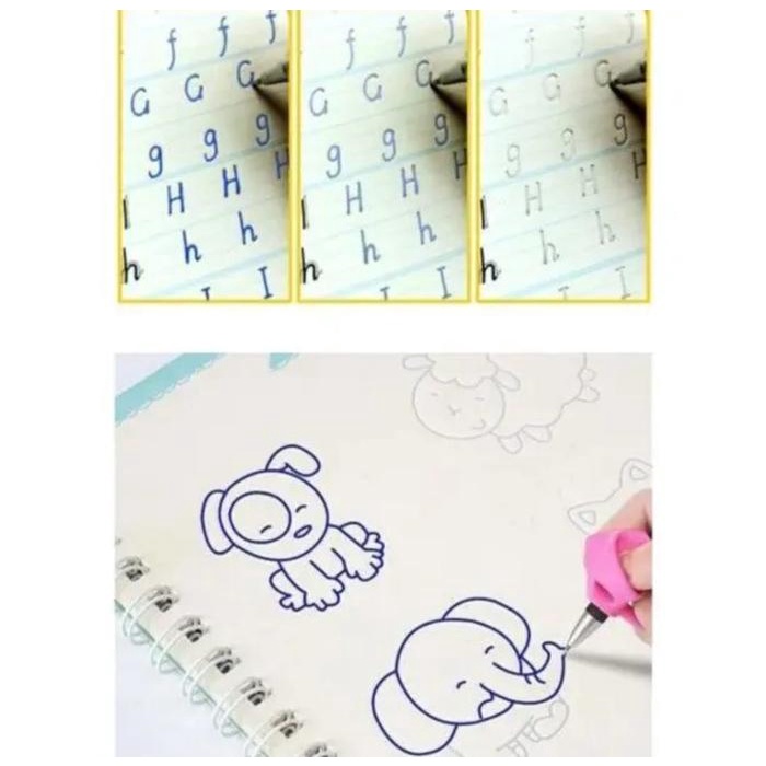 

[tmr] - Sank Magic Book Buku Ajaib Belajar Menulis Anak 1 Set 4 Buku + Pulpen // Sank Magic Book