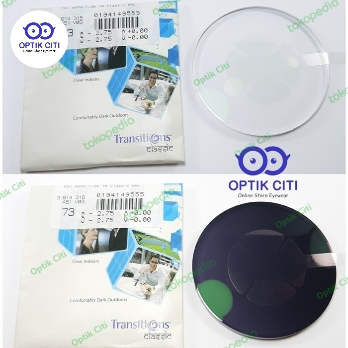 *TOP* LENSA KACAMATA PHOTOCHROMIC CRIZAL ESSILOR TRANSITION CLASSIC 1.56