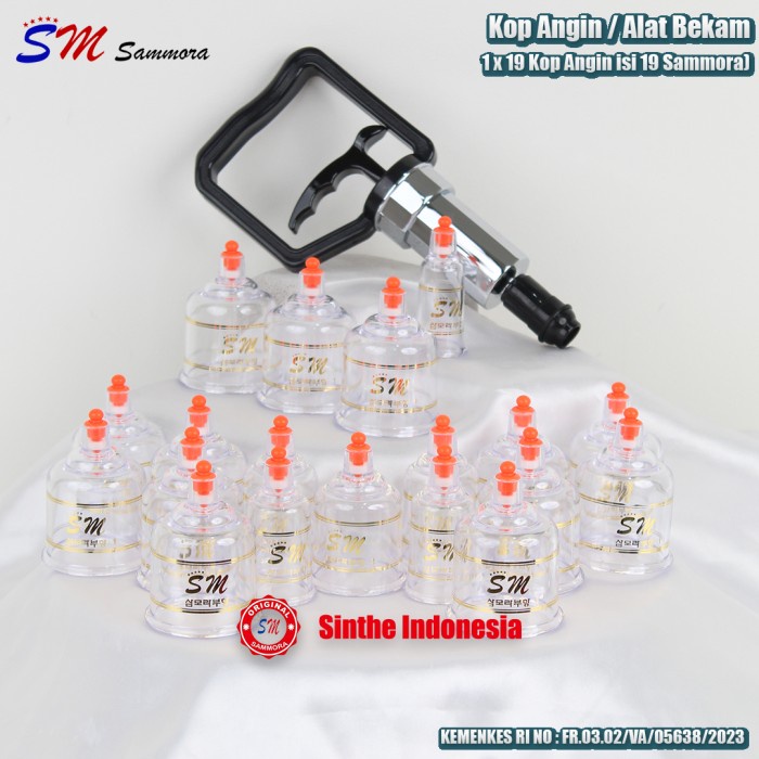 [MURAH] Kop / Alat Bekam Sammora isi 19 Korea Biru