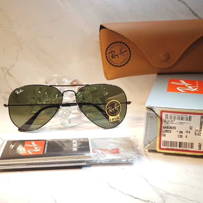*TOP* SUNGLASSES ORIGINAL RAYBAN AVIATOR RB3025 MADE IN ITALY