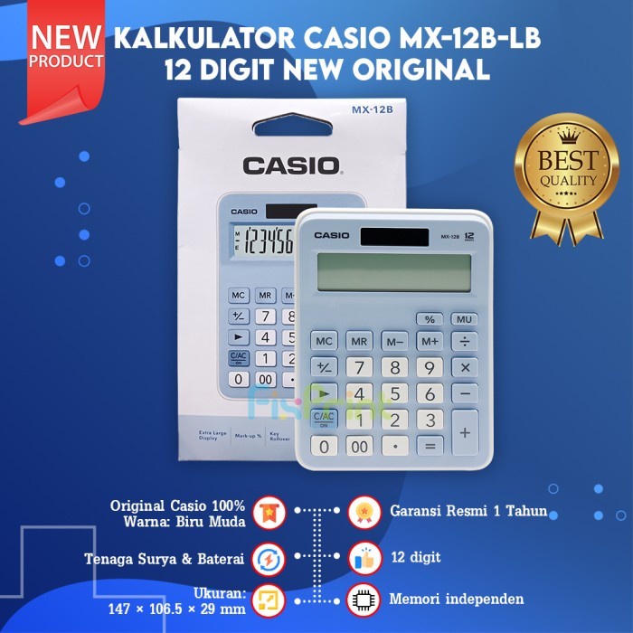 

Jual [READY] New Original Kalkulator Casio MX-12B 12 Digit Calculator Desktop
