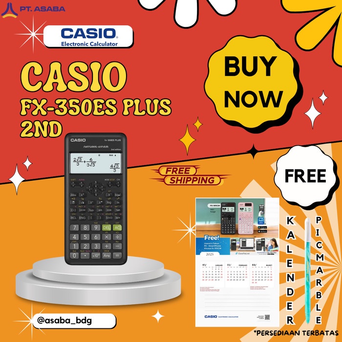 

Jual [READY] CASIO FX-350ES PLUS - Kalkulator Sekolah Kuliah - Scientific/Saintifik