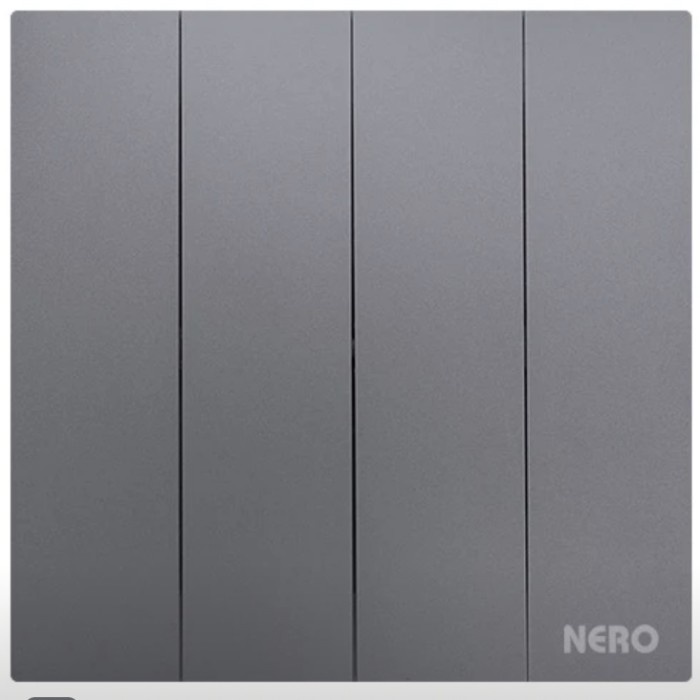 Saklar 4 Gang Nero Vega Grey 1 way