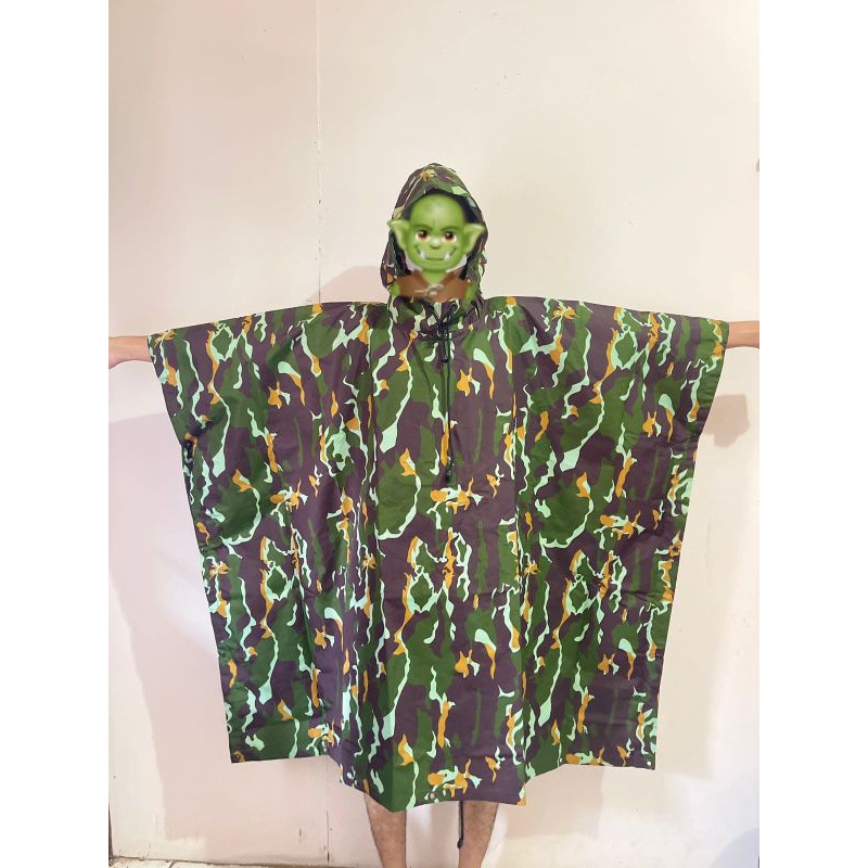 Jas hujan Ponco jatah Brimob Polri / Ponco Loreng Pelopor Brimob / Mantel Polisi