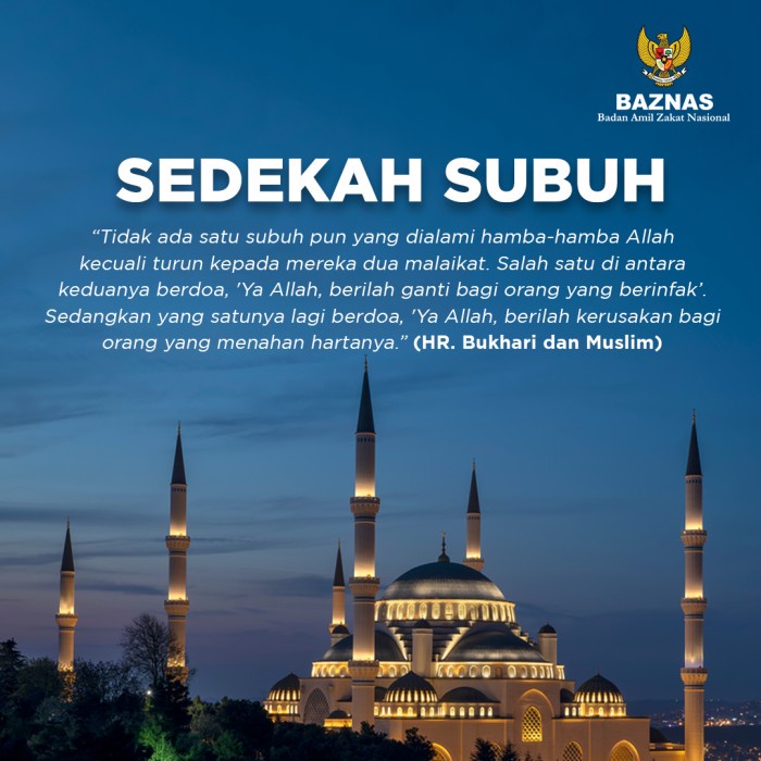 BAZNAS - KEUTAMAAN SEDEKAH SUBUH TERLARIS