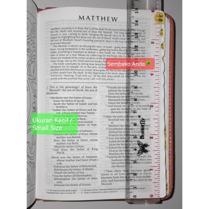 

NIV HOLY BIBLE. ALKITAB BAHASA INGGRIS UKURAN KECIL. 034 TI COMPACT TERLARIS