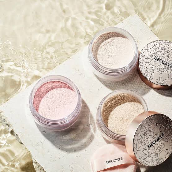 Terbaru Decorte Face Powder, Loose Transparent Setting Tone Up Powder Loose
